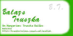 balazs truszka business card